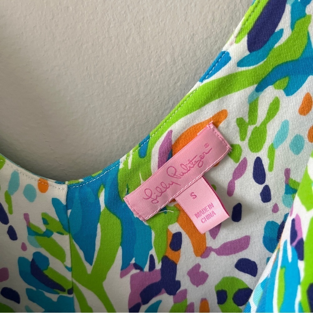 Lilly Pulitzer Sea Soiree Shianne V-Neck Above The Knee Dress Size Small - Picture 4 of 5